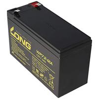 Long WP7.2-12A/F2 WP7.2-12A/F2 Loodaccu 12 V 7.2 Ah Loodvlies (AGM) (b x h x d) 151 x 102 x 65 mm Kabelschoen 6.35 mm VDS-certificering, Geringe zelfontlading, - thumbnail