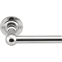 Formani FERROVIA FVL110/52 deurkruk L-model ongeveerd op rozet - gepolijst RVS - thumbnail