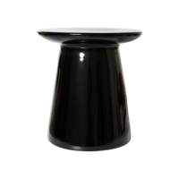HKliving Earthenware bijzettafel zwart - thumbnail