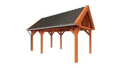 Trendhout Zadeldak XL overkapping 590x380 cm Lariks/Douglas blank- Zadeldak- Hout- Trendhout