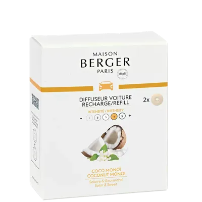 Maison Berger Navulling - voor autoparfum - Coconut Monoi - 2 Stuks