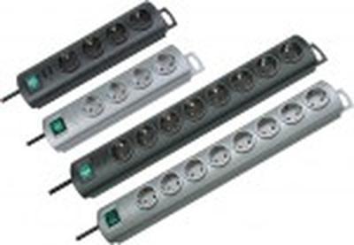 Brennenstuhl Primera-Line Technics 10-voudige zwarte stekkerdoos met 2 schakelaars | 1153300120 - 1153300120 - thumbnail