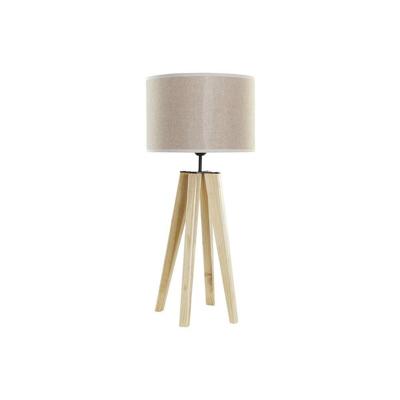 Bureaulamp DKD Home Decor Beige Hout Bruin 220 V 50 W 30 x 30 x 69 cm