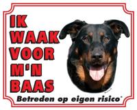 Beauceron Waakbord - Ik waak voor mijn baas - thumbnail