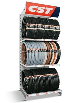 Cst bandenschap optie 1 met ruimte voor ongeveer 75 buitenbanden.