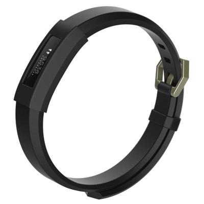 Intelligent draagbaar apparaat effen kleur silicone horloge beschermende case voor FITBIT Alta/HR (zwart)
