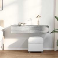 Wandschap met lades 100x36x19cm bewerkt hout grijs sonoma eiken - thumbnail