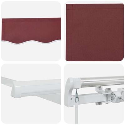 VidaXL Luifel handmatig uittrekbaar 300x250 cm bordeauxrood