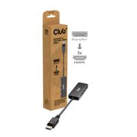 club3D CSV-7330 DisplayPort / Micro-USB / HDMI Adapter [2x DisplayPort stekker, Micro-USB - 3x HDMI-bus] Zwart 14 cm - thumbnail