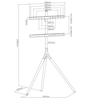 My Wall HT 22 L TV-voet In hoogte verstelbaar 81,3 cm (32) - 190,5 cm (75) Vloerstandaard, Draaibaar, In hoogte verstelbaar, Staand My Wall HT 22 L TV-voet In hoogte verstelbaar 81,3 cm (32) - 190,5 cm (75) Vloerstandaard, Draaibaar, In hoogte verstelbaar, Staand