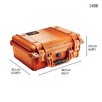 Peli 1450 oranje inclusief foam - thumbnail