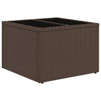 5-delige Loungeset met kussens poly rattan bruin - thumbnail