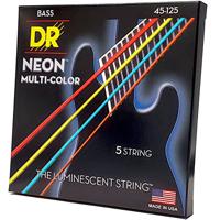 DR Strings NMCB5-45 Hi-Def Neon multi-color 45-125 set 5 snaren voor elektrische basgitaar - thumbnail