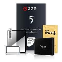 GGS Larmor 5e generatie glazen schermbeschermer en zonnescherm kap set voor Nikon D500 - transparant - thumbnail