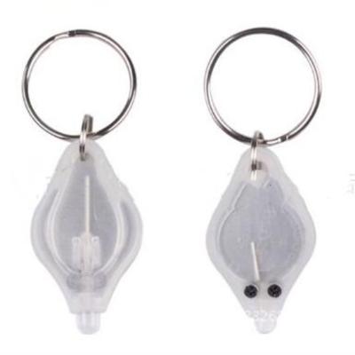 2 PC'S Mini Pocket sleutelhanger zaklamp Micro LED squeeze licht Outdoor Camping ultra heldere noodsleutel ring licht toorts lamp (wit)