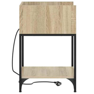 Nachtkastje 2 pcs Sonoma eiken 40 x 40 x 61 cm Bewerkt hout