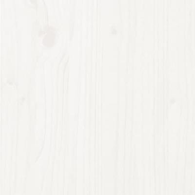 Bedframe massief hout wit 150x200 cm