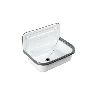 Uitstortgootsteen van Marcke Staal Met Stootrand Wit VM Go