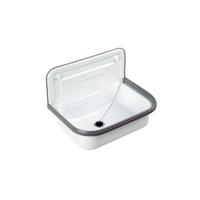 Uitstortgootsteen van Marcke Staal Met Stootrand Wit VM Go - thumbnail