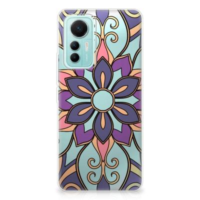 Xiaomi 12 Lite | TPU Case | Purple Flower Xiaomi 12 Lite | TPU Case | Purple Flower