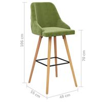 Barkrukken 2 st fluweel lichtgroen - thumbnail