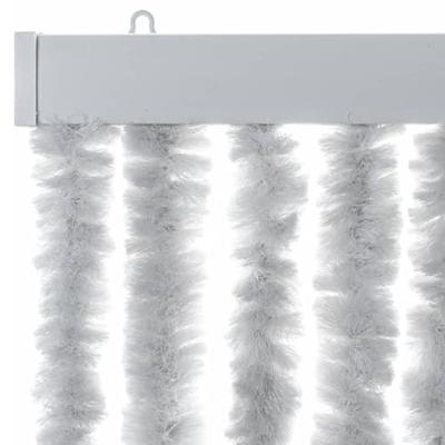 VidaXL Vliegengordijn 118x220 cm chenille grijs