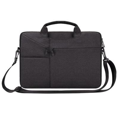 ST02S waterdichte scheurweerstand verborgen draagbare riem One-schouder handtas voor 15 6 inch laptops met koffer gordel (zwart)