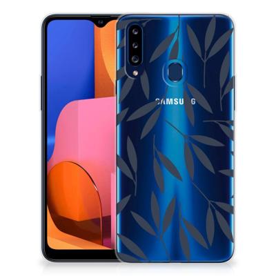 Samsung Galaxy A20s | TPU Case | Leaves Blue Samsung Galaxy A20s | TPU Case | Leaves Blue