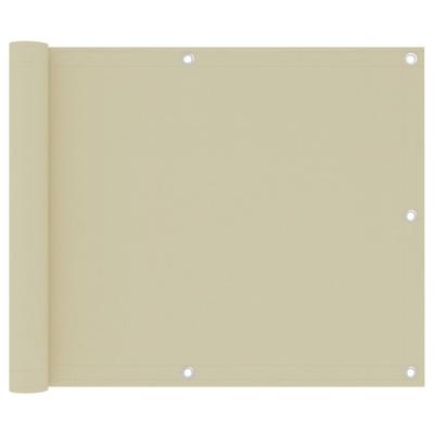 VidaXL Balkonscherm 75x300 cm oxford stof crème