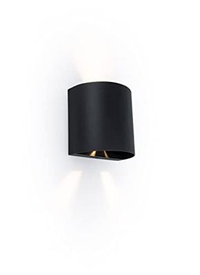 Zwarte gevelverlichting rond met ingebouwde LED Lutec 'Gemini Beams' Zwarte gevelverlichting rond met ingebouwde LED Lutec 'Gemini Beams'