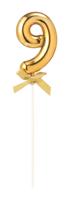 Taart Topper Cijfer 9 Goud - thumbnail