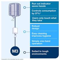 TORK Mini-vel-per-veldispenser met centerfeed voor papieren reinigingsdoekjes, M3, 473167 1 stuk(s) - thumbnail