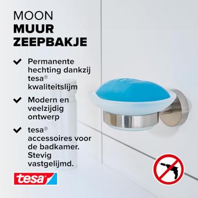 tesa MOON 40310-00000-00 Zeepschaaltje Zilver, Wit (gesatineerd) tesa MOON 40310-00000-00 Zeepschaaltje Zilver, Wit (gesatineerd)