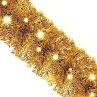 VidaXL Kerstslinger met led-lampjes 5 m goudkleurig - thumbnail