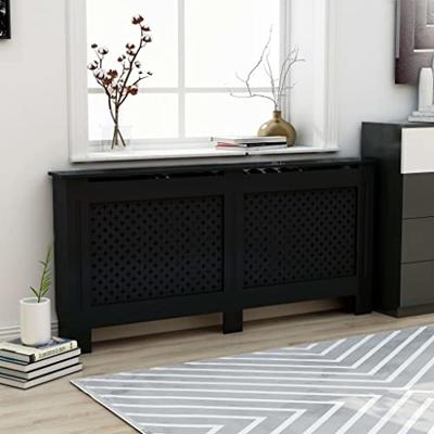 Radiatorombouw 172x19x81,5 cm MDF zwart