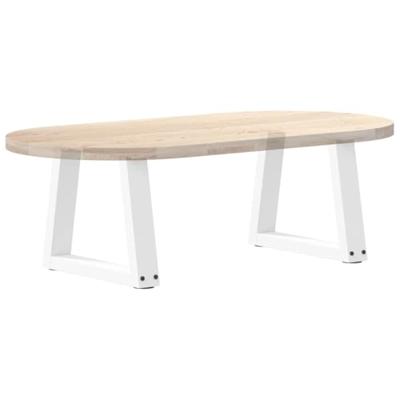 Eettafelpoten 2 st V-vormig 30x(30-31,3) cm staal wit