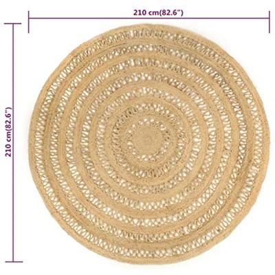 Vloerkleed handgemaakt 210 cm gevlochten jute Vloerkleed handgemaakt 210 cm gevlochten jute