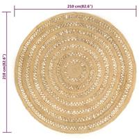 Vloerkleed handgemaakt 210 cm gevlochten jute - thumbnail