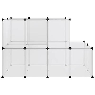 VidaXL Dierenhok klein 142x74x93 cm polypropeen en staal transparant