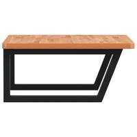 Badkamer wandschap staal en massief beukenhout - thumbnail