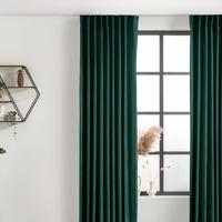 Lifa Living - Fluwelen Gordijnen - 150 x 250 cm - Donker Groen - Verduisterend - thumbnail