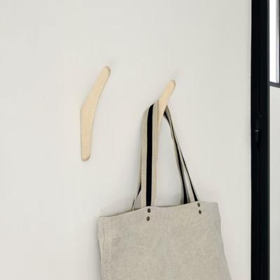 Ethnicraft Wandhaak 'PI' Mahoniehout, Set van 2 stuks, kleur Naturel