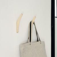 Ethnicraft Wandhaak 'PI' Mahoniehout, Set van 2 stuks, kleur Naturel - thumbnail