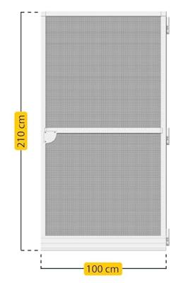 Muggennet Schellenberg Deur Glasvezel Aluminium Wit (100 x 210 cm)