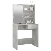 Kaptafel met LED-verlichting 74,5x40x141 cm betongrijs - thumbnail
