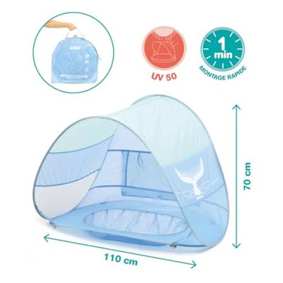 Anti-UV tent Multifunctioneel badje LUDI blauw