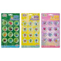 Grafix 3d glitter stickers 12 op vel - thumbnail