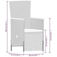 9-delige Tuinset met kussens grijs - thumbnail