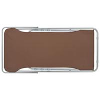 Strandstoelen inklapbaar 2 st staal en oxford stof bruin - thumbnail