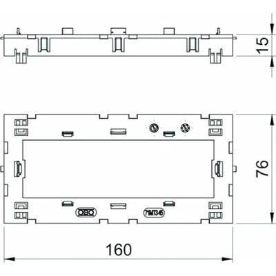 OBO Bettermann 71MT3 45-2 voor Montagedrager 150 mm 1 stuk(s)